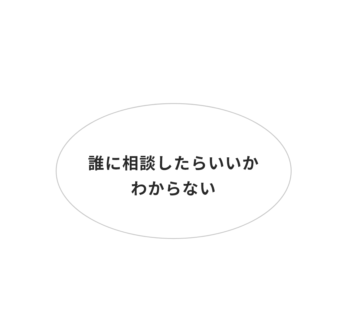 誰に相談したらいいかわからない