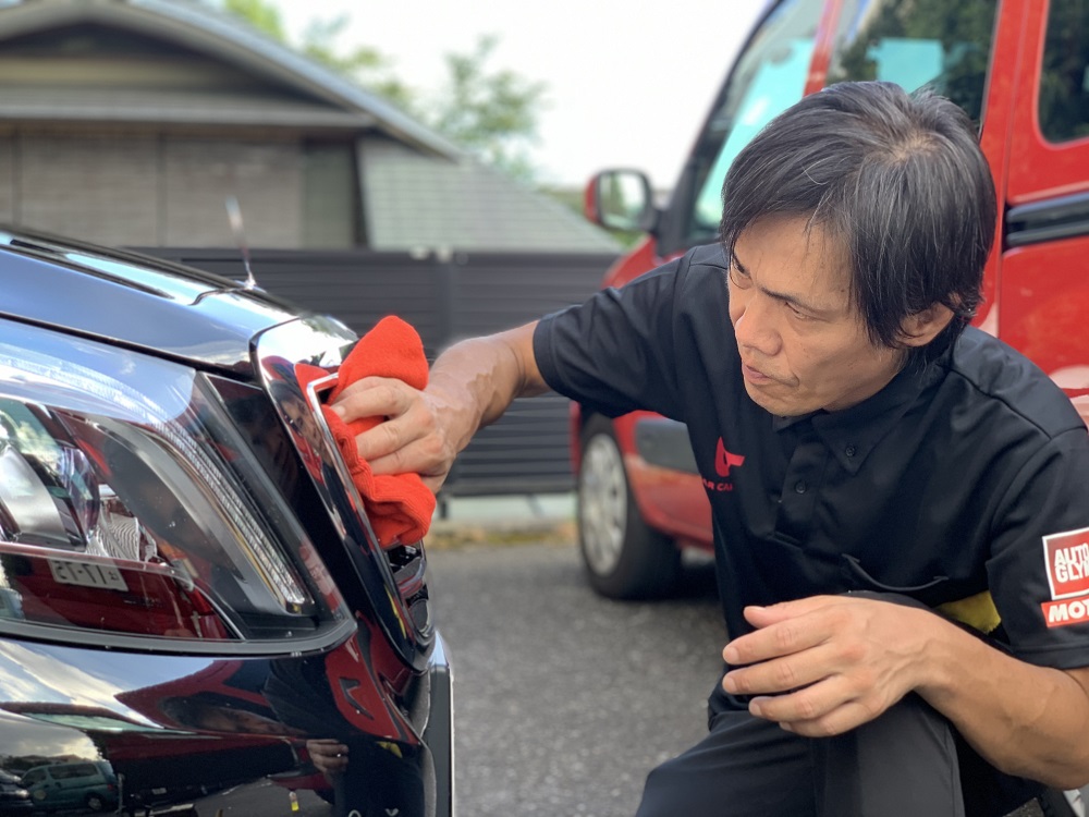 カーケアジャパン出張洗車の様子